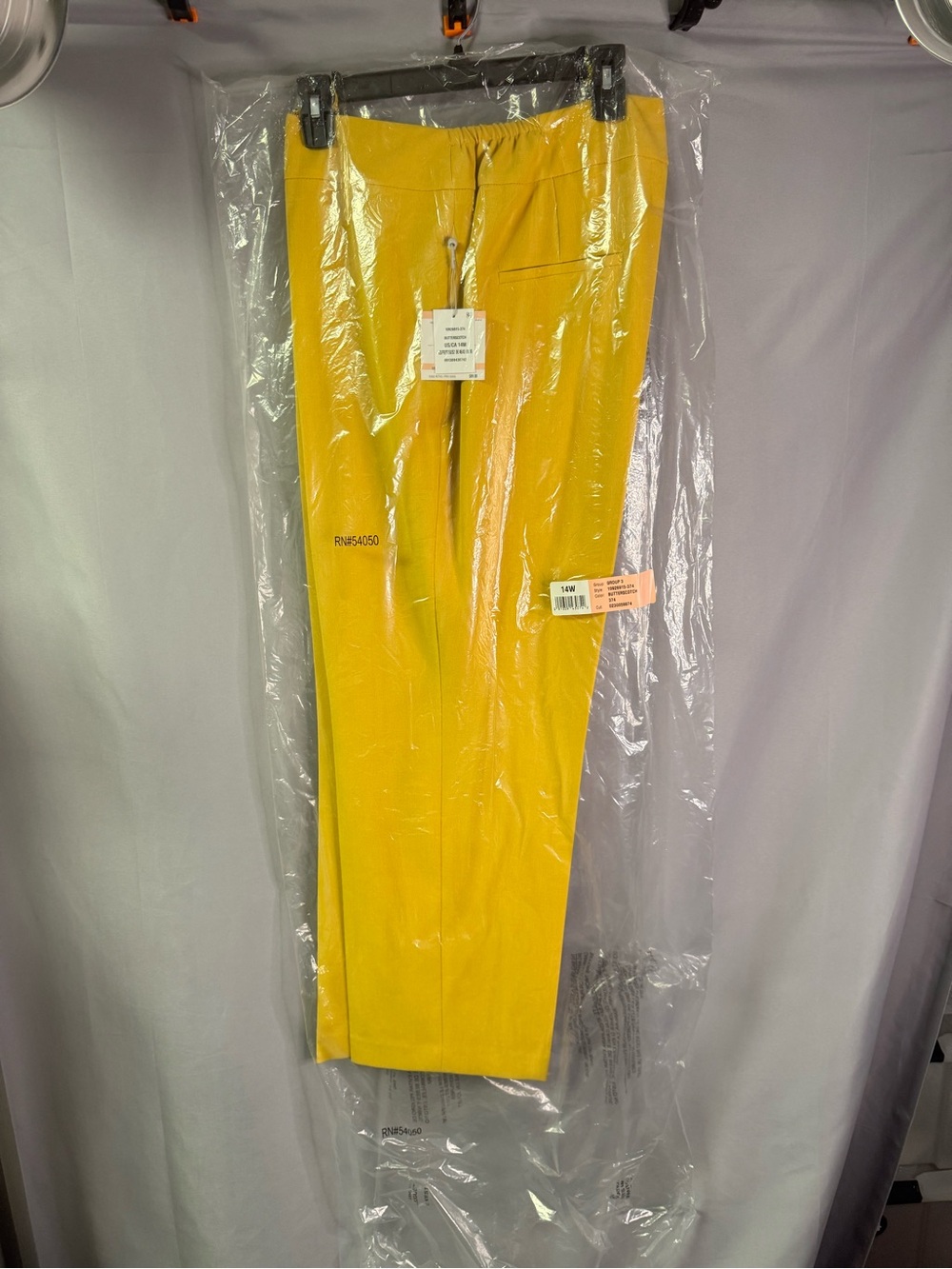 Kasper Yellow (Butterscotch) Straight-Leg Trousers 14W